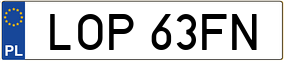 Trailer License Plate